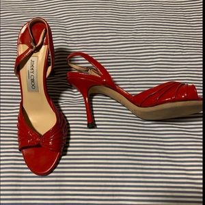 Jimmy Choo Red Patent Leather Size 38